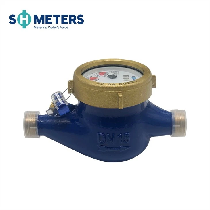 Multi Jet Dry Dial Water Meter CLASS B Brass Water Meter 1/2 R200