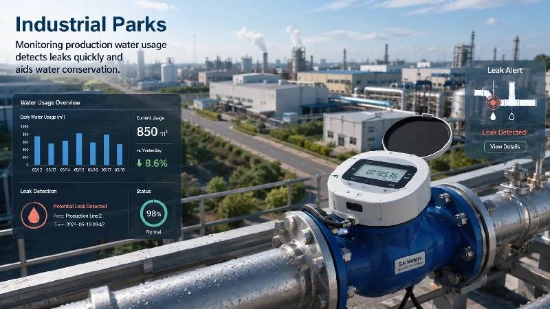 GPRS water meter application in industrial parks - production water monitoring and leak detection GPRS water meter application in industrial parks - production water monitoring and leak detection
